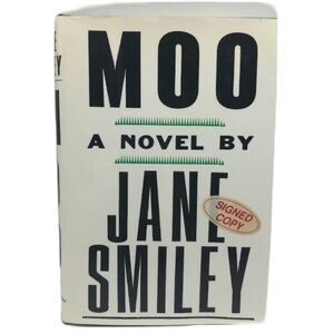 Vintage 1995 MOO A Novel by Jane Smiley Signed Hardback Dust Cover Fiction